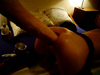 Wrist deep anal fisting on my sissy Romanian gay boyfriend