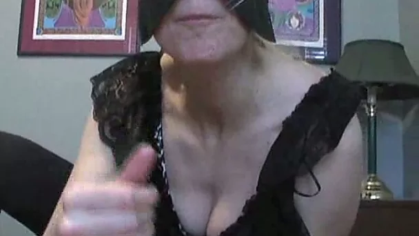 I wanted to shoot cumshot on her mask on POV video