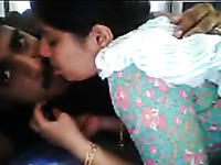 Young and adorable Indian girlfriend gives head on webcam