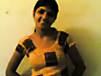 Cute and young genuine Indian girl exposes her pussy on cam