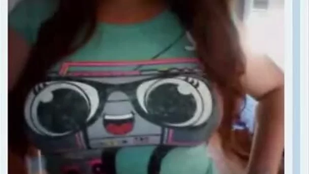 Awesome webcam babe played with her gorgeous big boobies for me