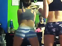 Two slutty webcam chick impressed me with awesome ass twerking time