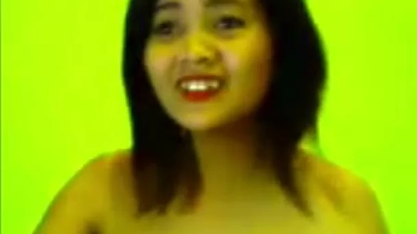 All natural exotic brunette cam whore flashed and played with her titties