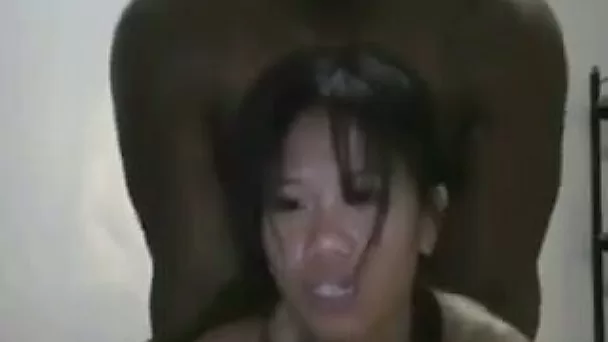 Black buddy drilled his slutty Asian brunette's butthole doggy style