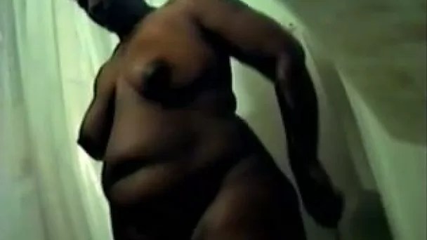Super chubby and dark skinned Indian MILF showed her saggy boobies