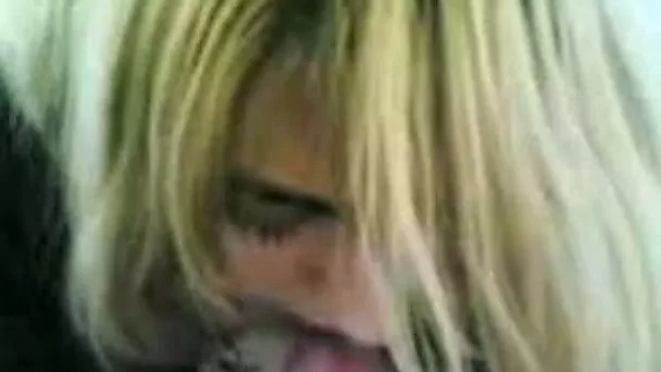 Blond haired amateur bitch sucked my buddy's strong fat dick in his car