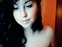 Super sexy and beautiful cam girl plays with her awesome big boobies