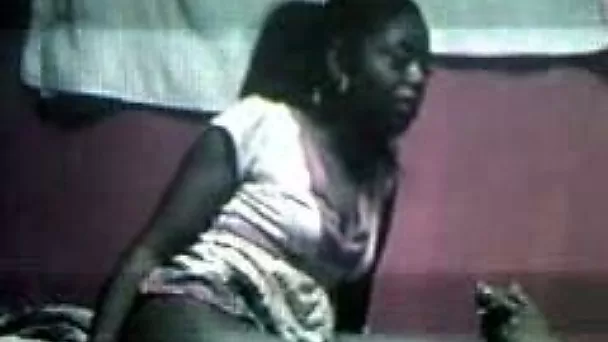 My black teen girlfiend plays with my dick and her pussy