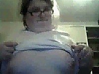 BBW retarded webcam teen shows her pale skin tits for free