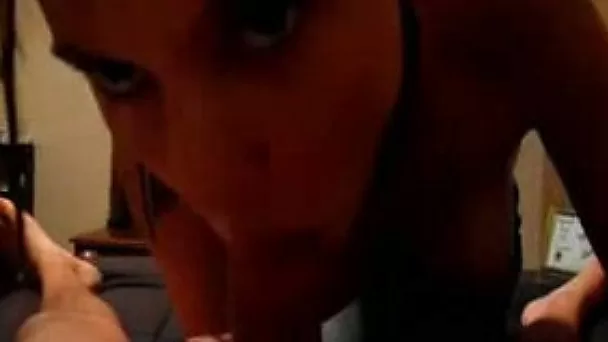 German emo college slut sucks my hard cock at the dorm room