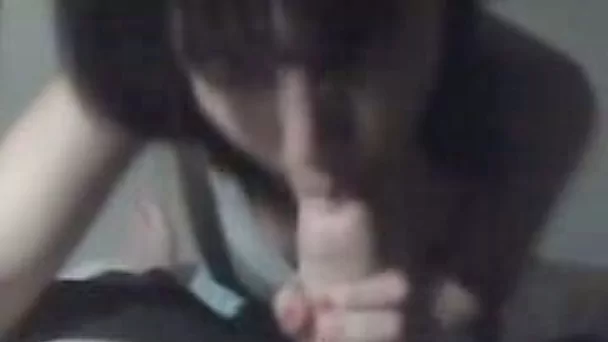 Cute and skinny girlfriend stroking and sucking my tool