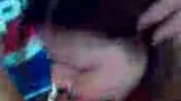 Teen girlfriend is very busy sucking my cock on POV vid