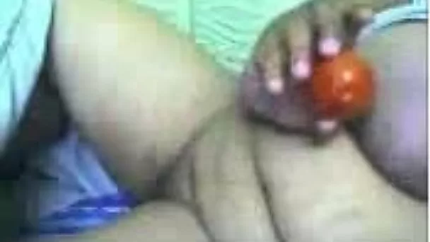 Poor quality vid of amateur Indian fatso teasing her own hungry pussy