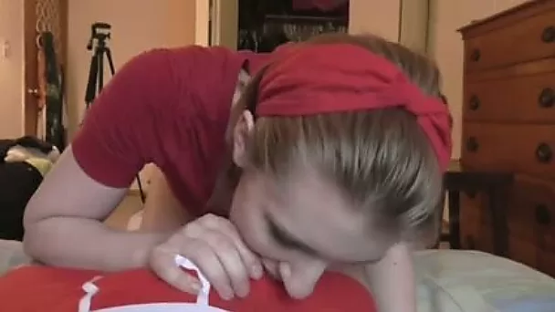 Talkative blonde college girl gets fucked with my hard dick