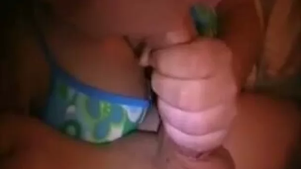 Wondrous big breasted sexy lady jerked off my impressive big cock