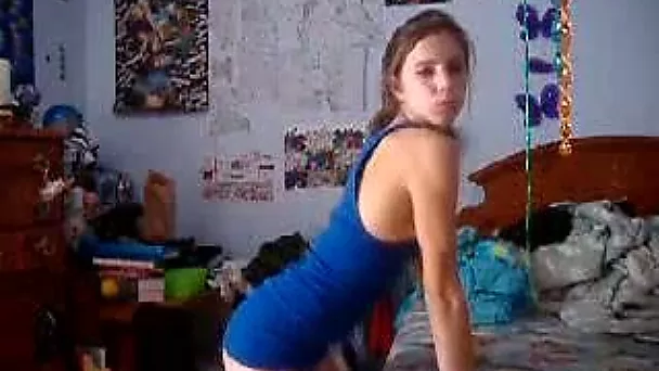 Barely legal teen living nextoor sent me this teasing video without panties