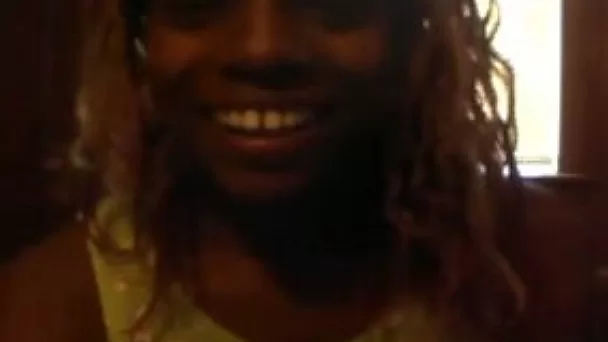 Webcam ebony chick showed me her ass in white panties