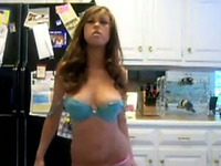 Exquisite hot teen bimbo on webcam stripteases for her fans