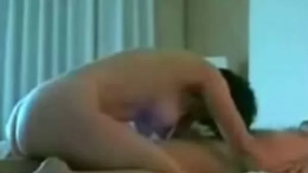 Lubricious girlfriend with appetizing tits riding my dick in a cowgirl position