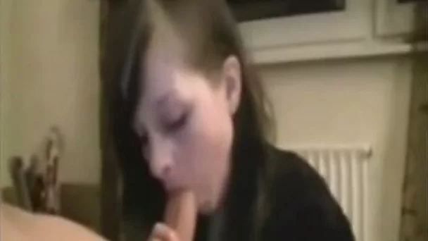 Naughty amateur gal sucking big dick deepthroat