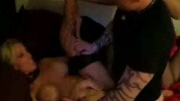 Two chubby goth babes from college served their pussies for my cock