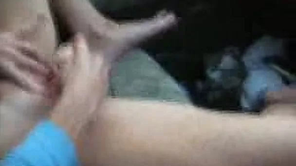 My kinky wife fills her snatch with dildo in my car