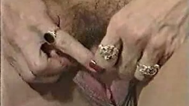 My hefty blonde BBW wife tickles her huge sensitive clit with her hands