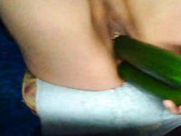 Double penetration with cucumbers for my sultry German wife