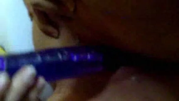 Kinky closeup video of my hot Latina gf petting her pussy with vibrator