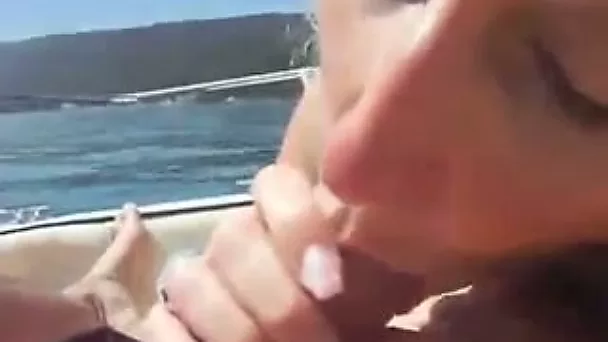 Horny blonde MILF sucking my dick deepthroat in POV