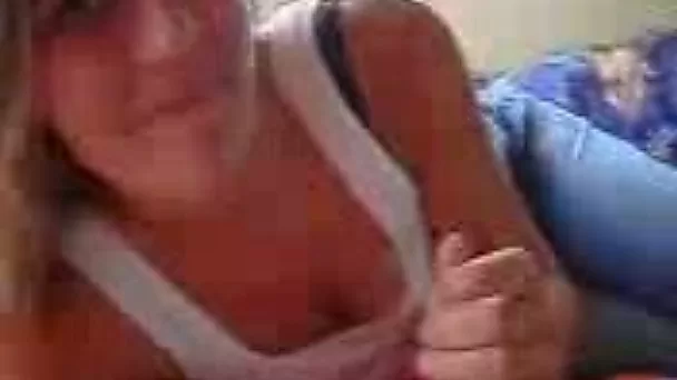 Charming girlfriend sucking my dick deepthroat in POV