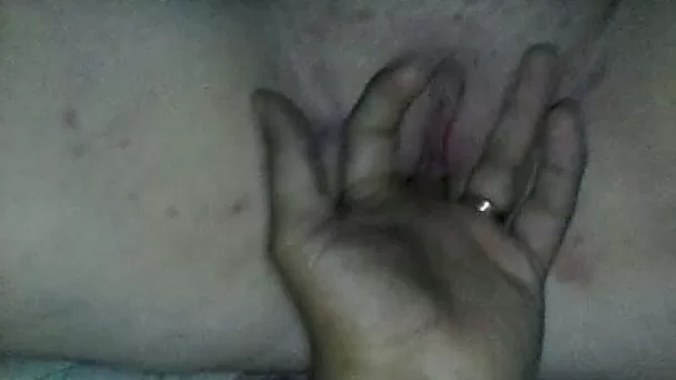 Fingering my BBW wife's wet throbbing vagina in amateur clip