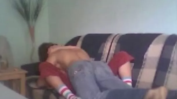 My cousin fucks his sexy girlfriend on my couch