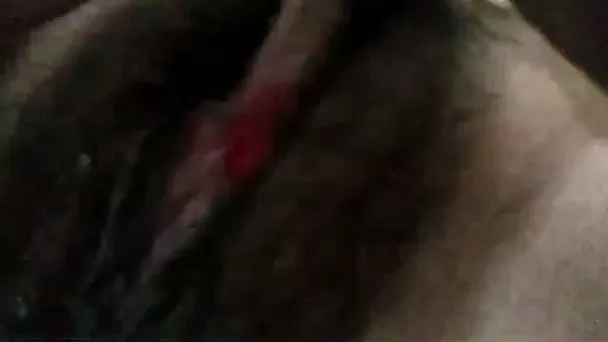 My horny Spanish GF fingering her hairy wet pussy on cam