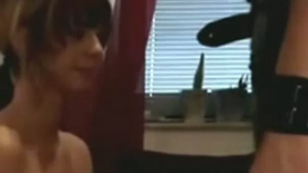 Skinny white submissive teen is eager to suck dick
