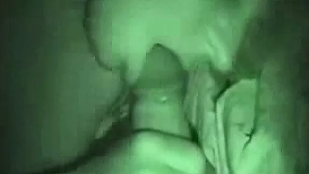 Night vision amateur sex video with adorable white young chick