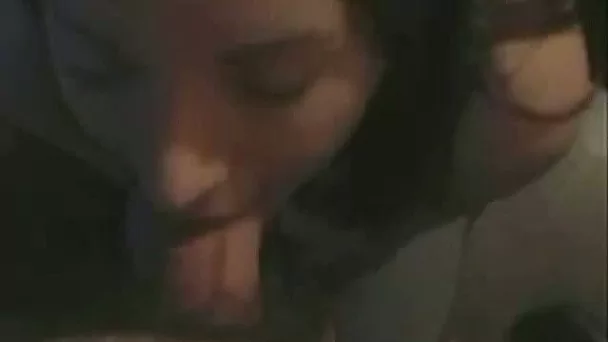 Sensual and pretty nice blowjob from petite hot college girl