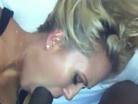 Sweet and faithful blonde girl fucked by a black stud
