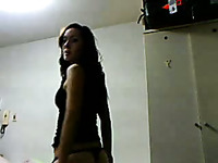 Wonderful all natural kinky webcam girl stripteased in her own way