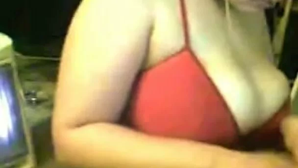 Amazing amateur brunette girlie flashed her gorgeous big boobies