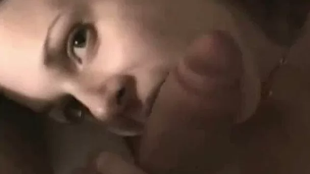Huge white leashed dick penetrates her throat deep