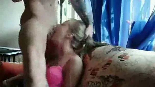 Skinny and slutty blonde teen GF fucked in the face