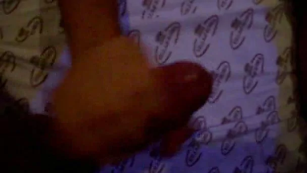 Curvy sunburned wifey lies in bed stroking my thick dick