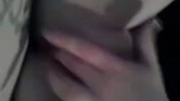 Naughty Russian girlfriend slowly rubs her pink shaved pussy