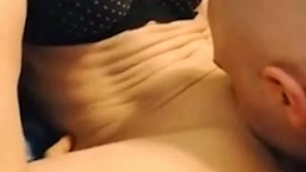 Dark haired rather horny wife of my bald headed friend loves cunnilingus