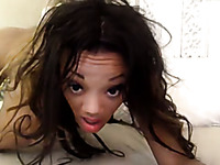 Cute black head with small tits plays naughty on webcam for me