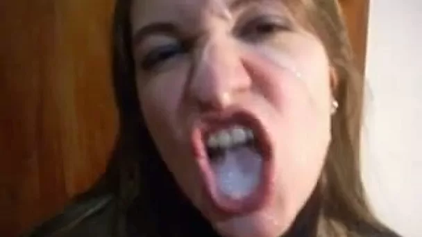 Chestnut haired wild girlfriend of my buddy loves to win cum after BJ