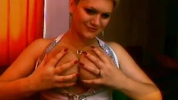 Short haired alluring webcam beauty mesmerized me with her huge melons