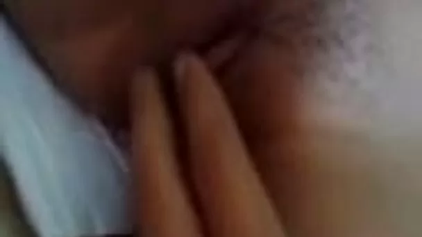 Cute hot Indian young girlfriend filmed and fingered on the bed
