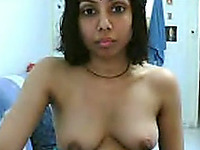 Sweet and authentic Desi lady flashes her boobs on webcam